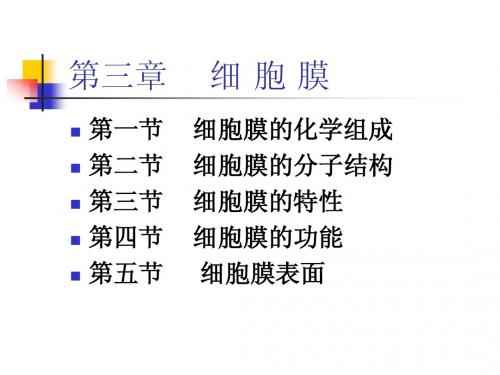 第三章 细胞膜
