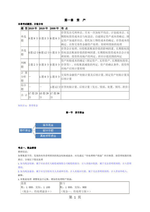 2019年初级会计实务一章76页word文档