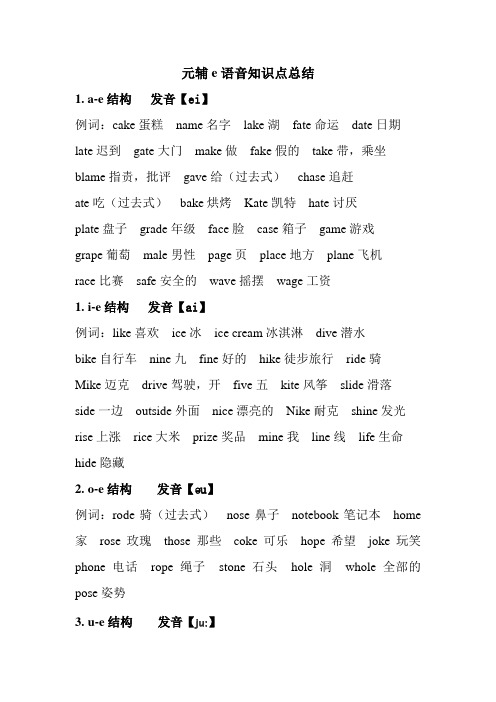 2014新版三至六年级英语语音知识点总结(一)