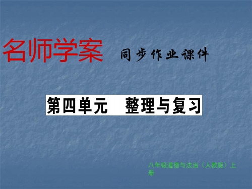 秋八年级道德与法治上册习题课件：第四单元 维护国家利益 整理与复习(共19张PPT)