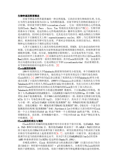 CLOCK基因简介