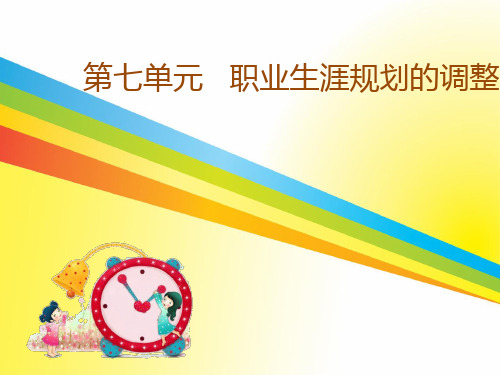 第七单元  职业生涯规划的调整