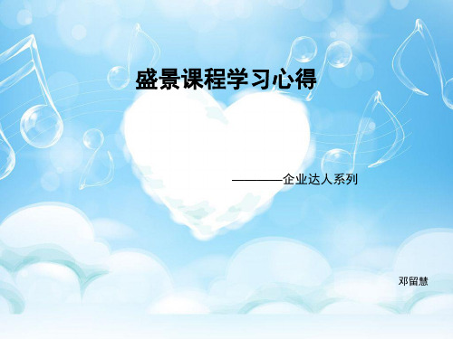 盛景课程-职场达人系列学习心得.doc