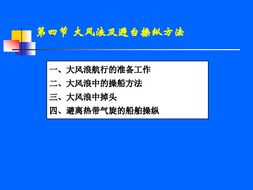 第六章 大风浪中船舶操纵.