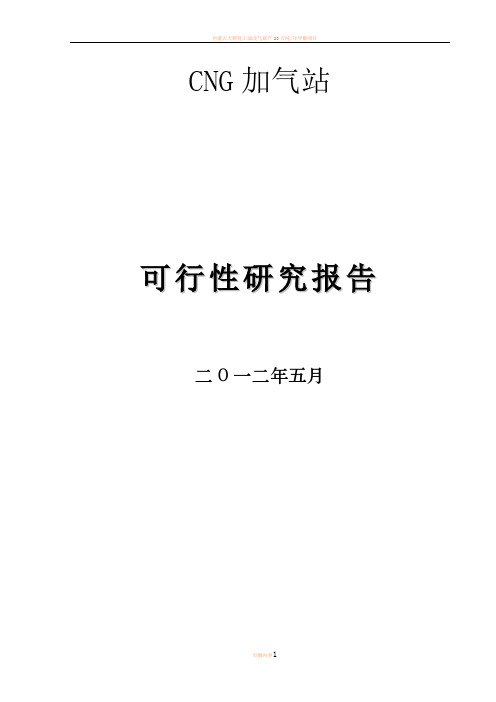 天然气加气站可行性研究报告1