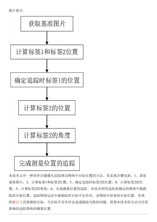 用单目摄像头追踪移动物体中目标位置的方法与相关技术