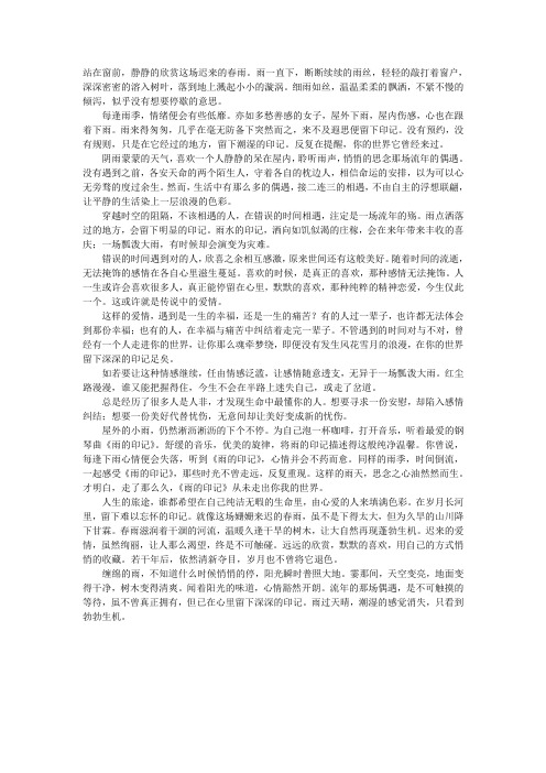 雨的印记