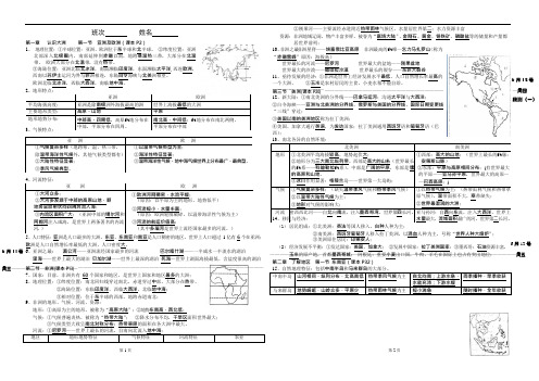 (完整版)湘教版七年级地理下册复习提纲(附图版)(可编辑修改word版)