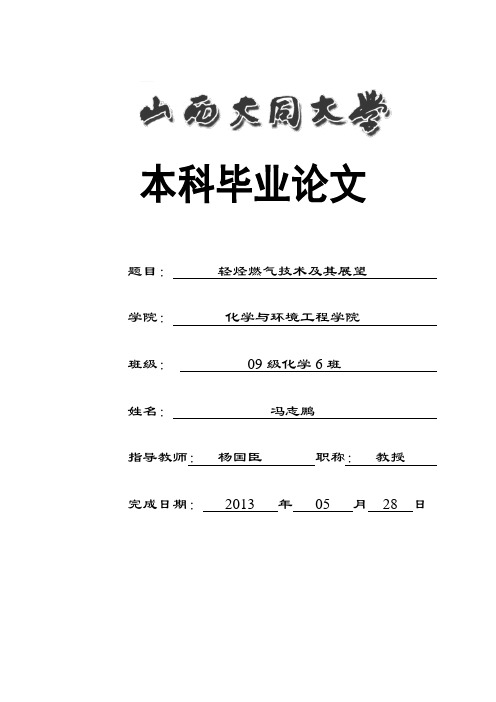轻烃燃气技术及其展望