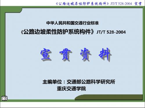 公路边坡柔性防护系统构件ppt课件