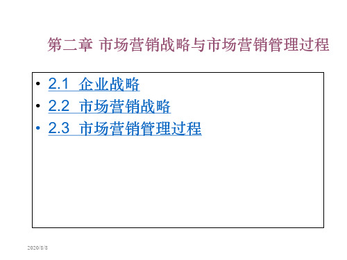 第二章市场营销战略与市场营销管理过程