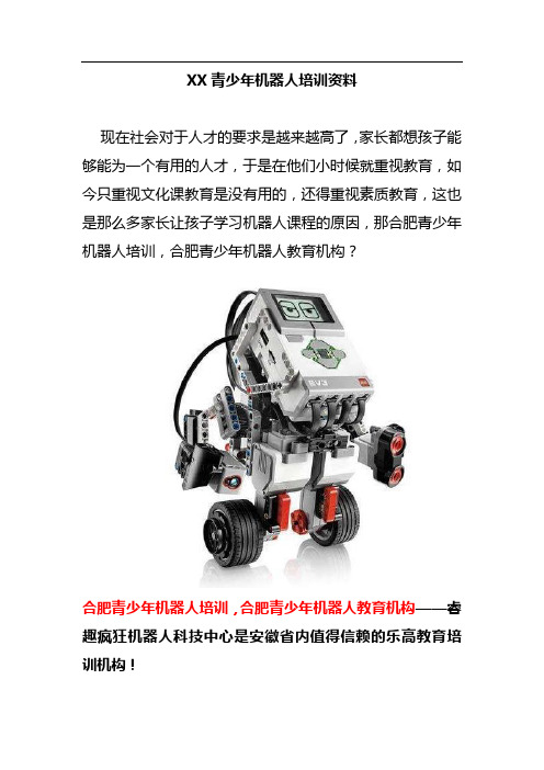 XX青少年机器人培训资料