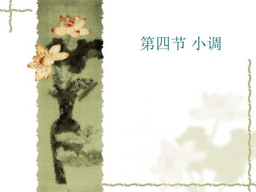 第四节小调