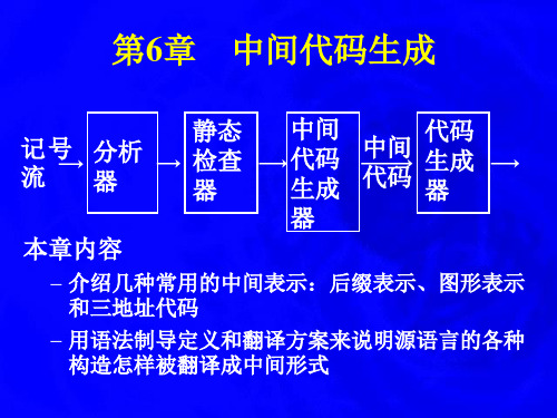 916076-编译原理原理与技术-第6章 中间代码生成