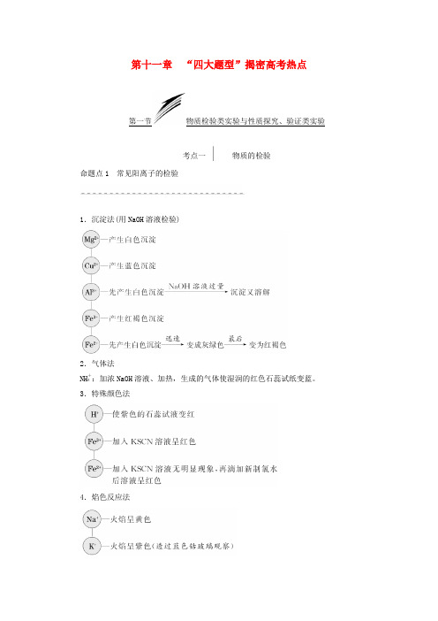 高考化学一轮复习第十一章“四大题型”揭密高考热点新人教版