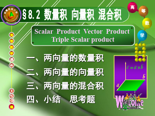 数量积 向量积 混合积
