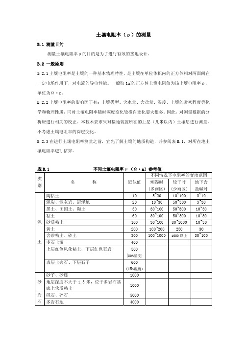 土壤电阻率测量