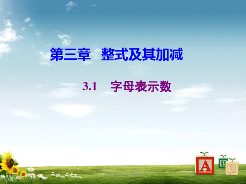 北师大版数学七年级上册同步教学课件：3-1字母表示数(共22张PPT)