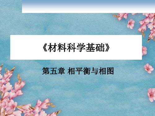 材料科学基础课件-第五章相平衡与相图第一节第二节第三节第四节