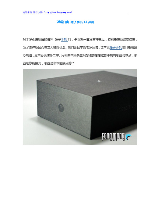 返璞归真 锤子手机T1评测