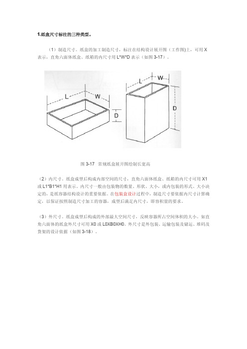 包装纸盒结构图与尺寸标注规范