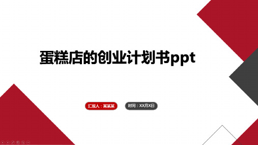 蛋糕店的创业计划书ppt