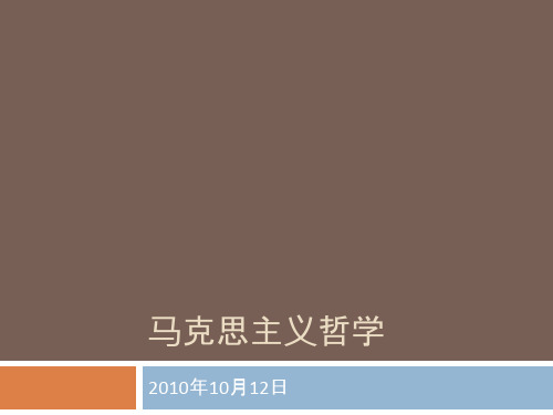 马克思主义哲学原理 第一章 哲学及其发展规律