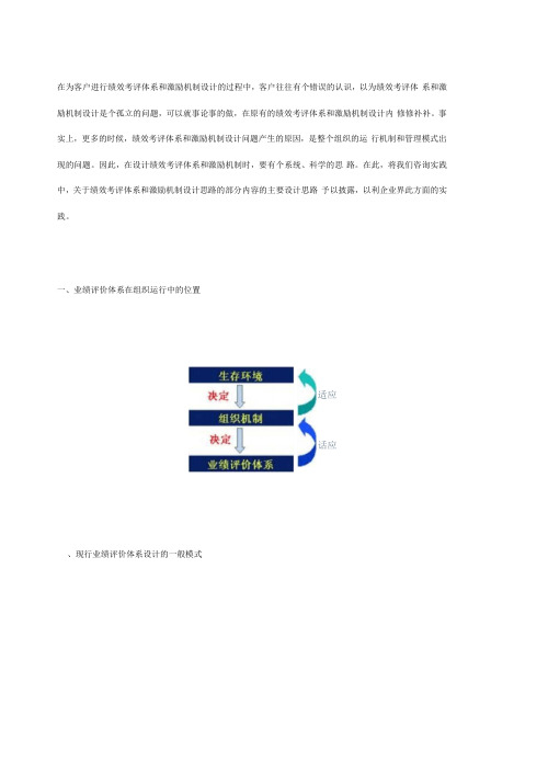 绩效考评与激励约束机制设计