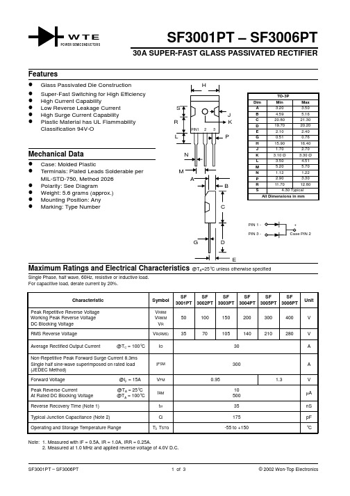 SF3001PT中文资料