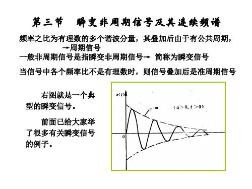 测试技术第一章 三、四节  瞬变非周期信号及其