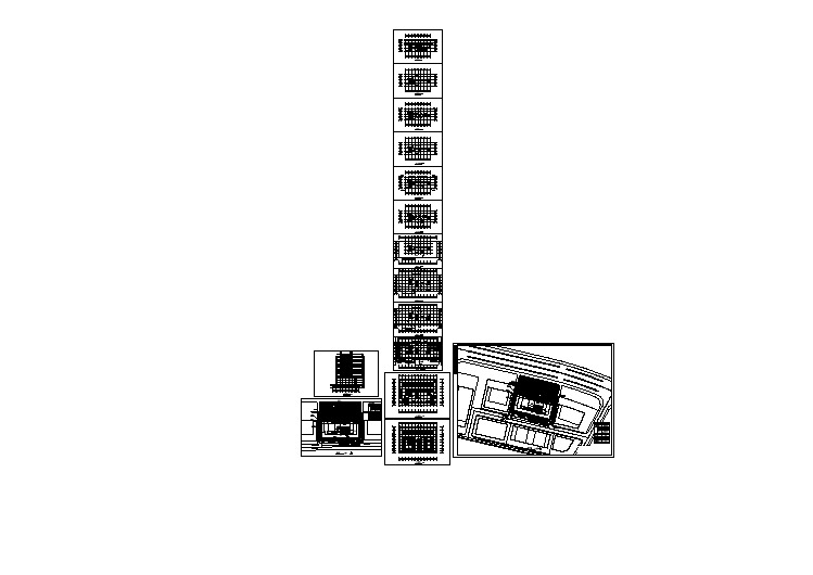 【杭州】某地高级写字楼全套建筑设计cad图纸（含总平面图）