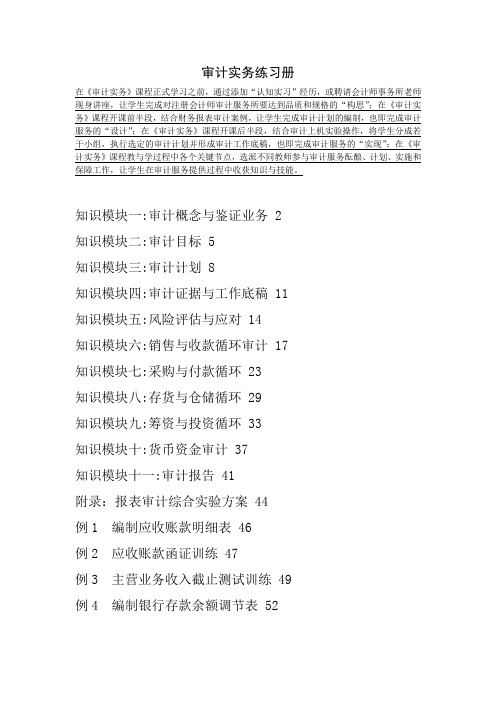 《审计实务》练习题.