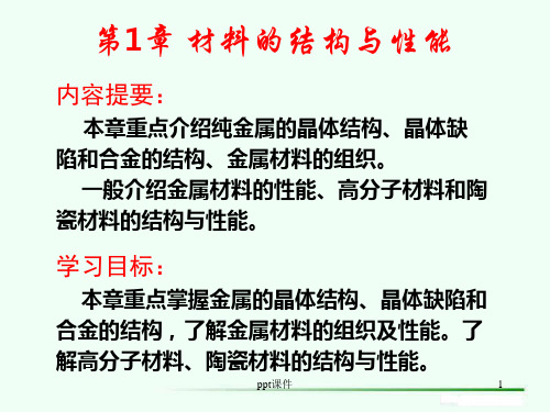 《工程材料》材料的结构与性能  ppt课件