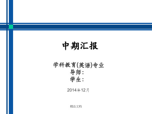 论文中期检查汇报