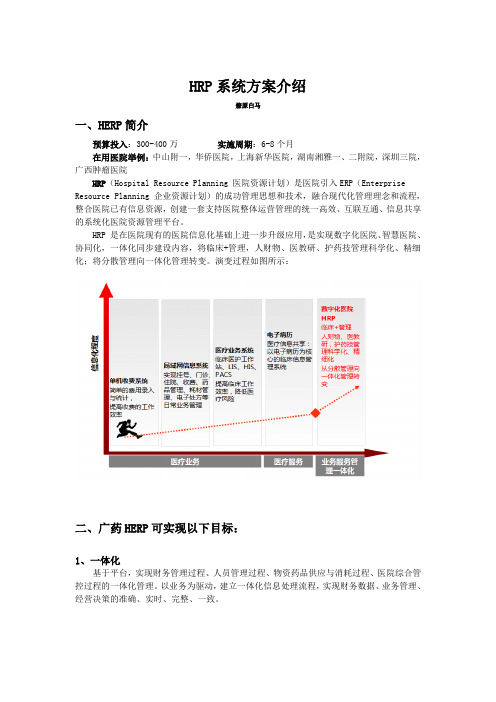 【HRP】HRP系统方案介绍