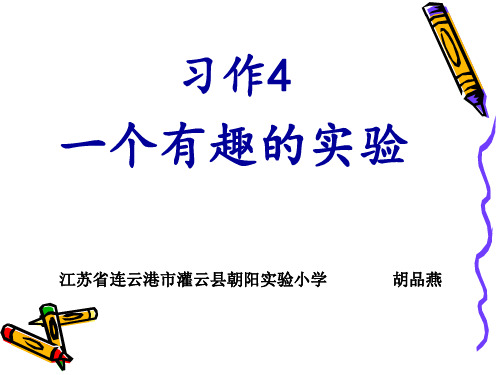 六年级下册语文优秀课件-习作4《一个有趣的实验》苏教版 (共20张PPT)