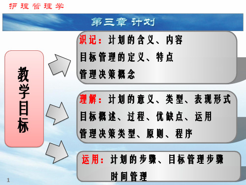 护理管理学第3章计划