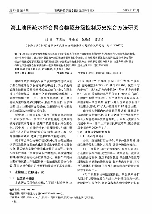 海上油田疏水缔合聚合物驱分级控制历史拟合方法研究