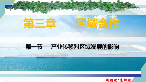 产业转移对区域发展的影响-高二地理(湘教版2019选择性必修2)