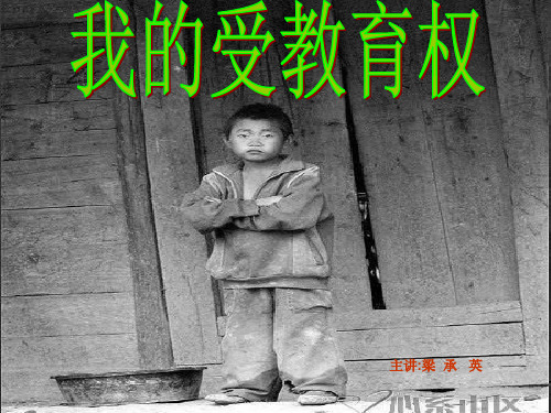 八年级政治我的受教育权(中学课件201910)