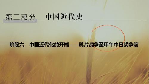 2019版历史高考创新大一轮复习通史课件：阶段六 课时1 1840～1894年间列强侵华与中国人民的抗争 精品