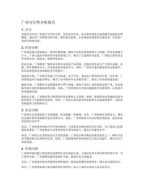 广西可行性分析报告