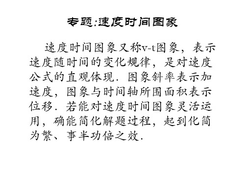 高一物理速度时间图像(1)
