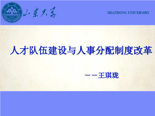 教育人才队伍建设及人事分配制度改革(ppt 33页)