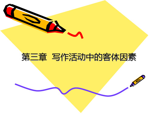 第三章 写作活动中的客体因素新