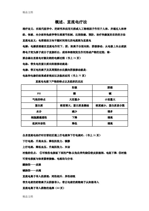 (整理)物理因子治疗技术