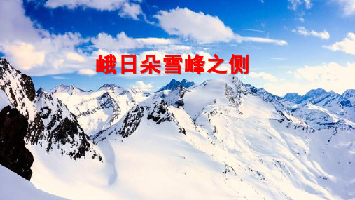 《2.3 峨日朵雪峰之侧》课件(三套)