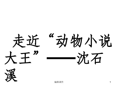 走近动物小说大王ppt课件