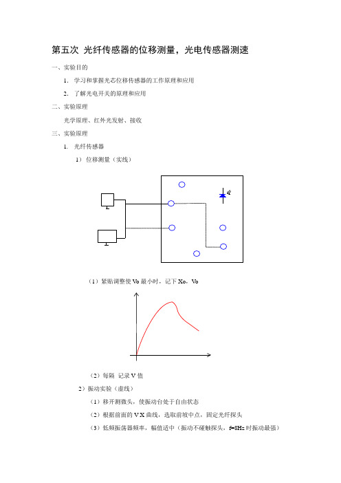第五次 光纤传感器的位移测量,转速测量