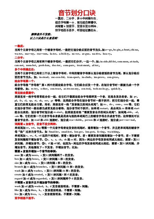 音节划分口诀(1)